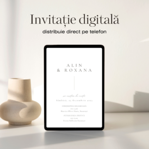 Invitatie nuntă minimal